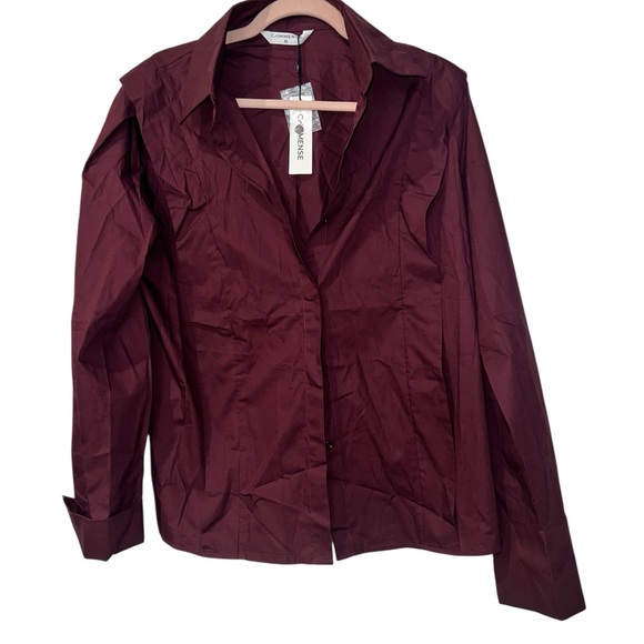 CoMMENSE Oversized Button Down Shirt
COLOR - Burgundy, Size XL NWT - Picture 2 of 7